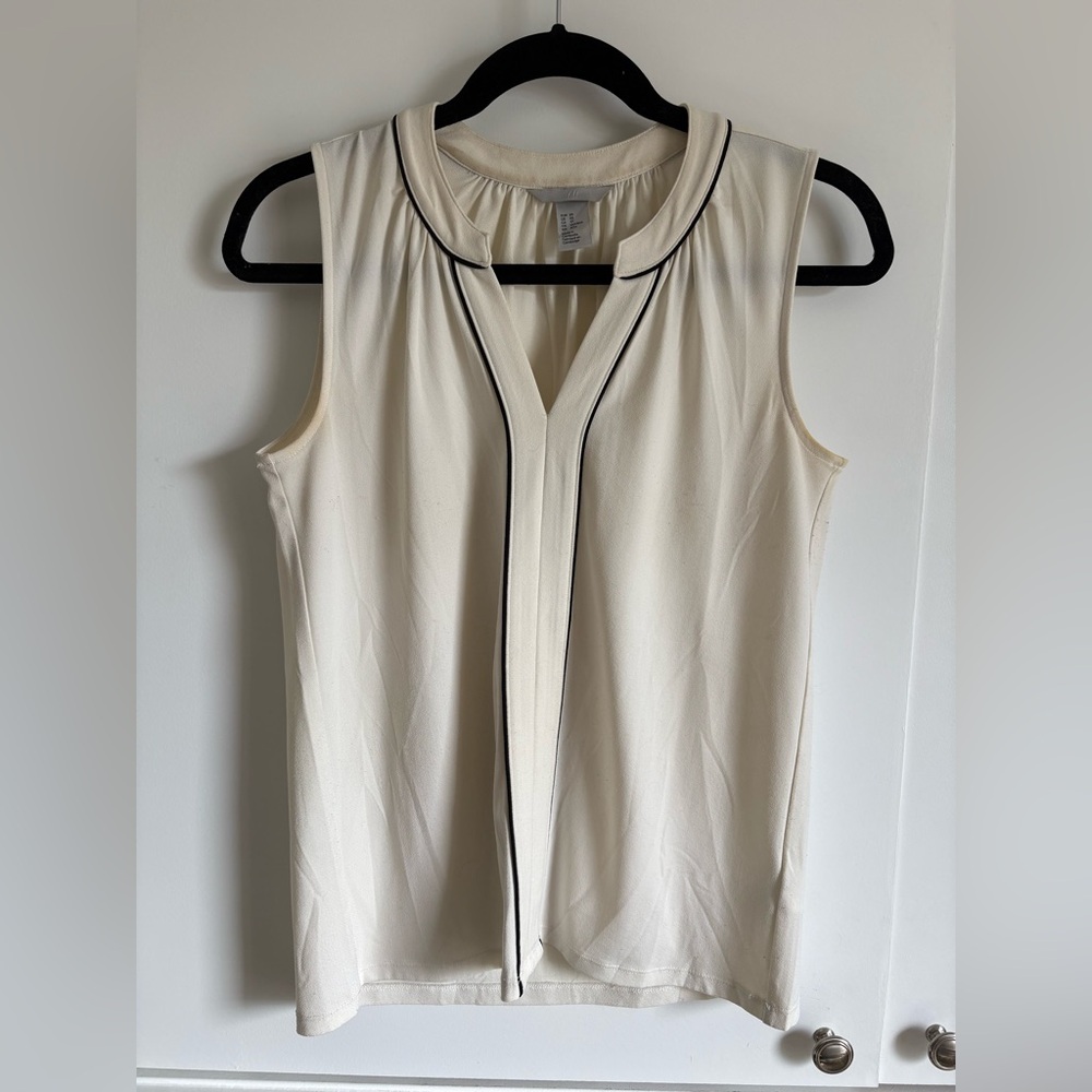 H&M White & Black Blouse